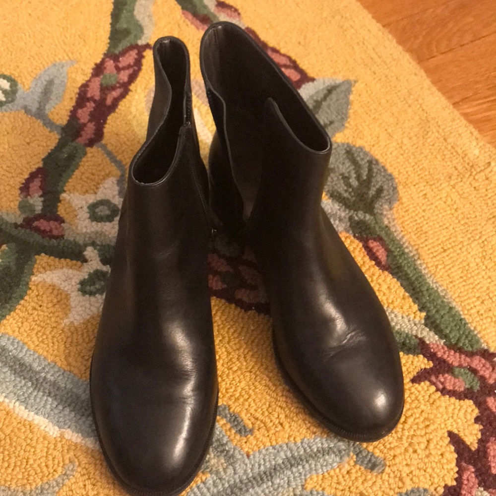 Talbots Black Leather Ankle Boots